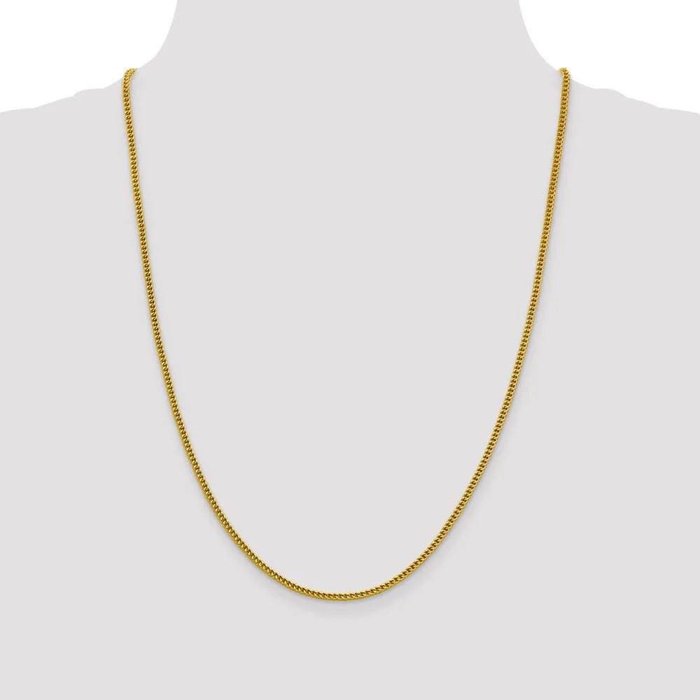 14KT Yellow Gold 24-inch 2.2MM Franco Chain