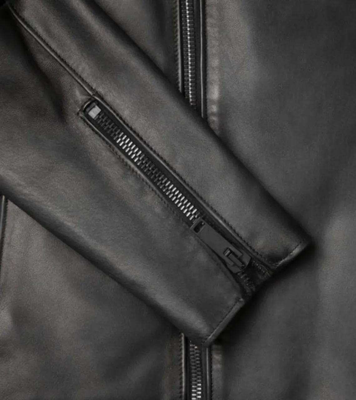 Destry Men's Black Biker's Leather Jacket