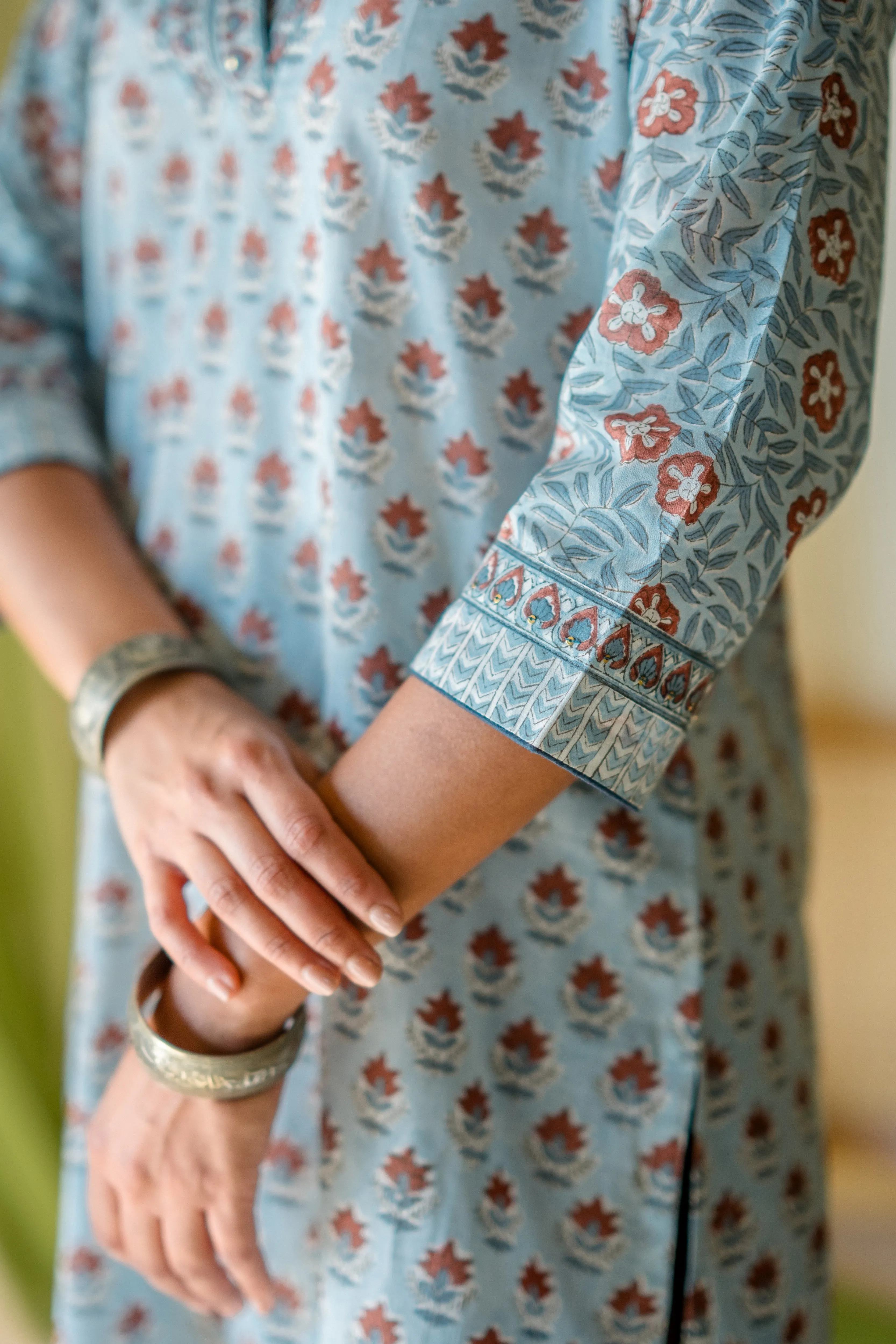 Indian Summer Sea Green Cotton Kurta  | Ray-ethnic