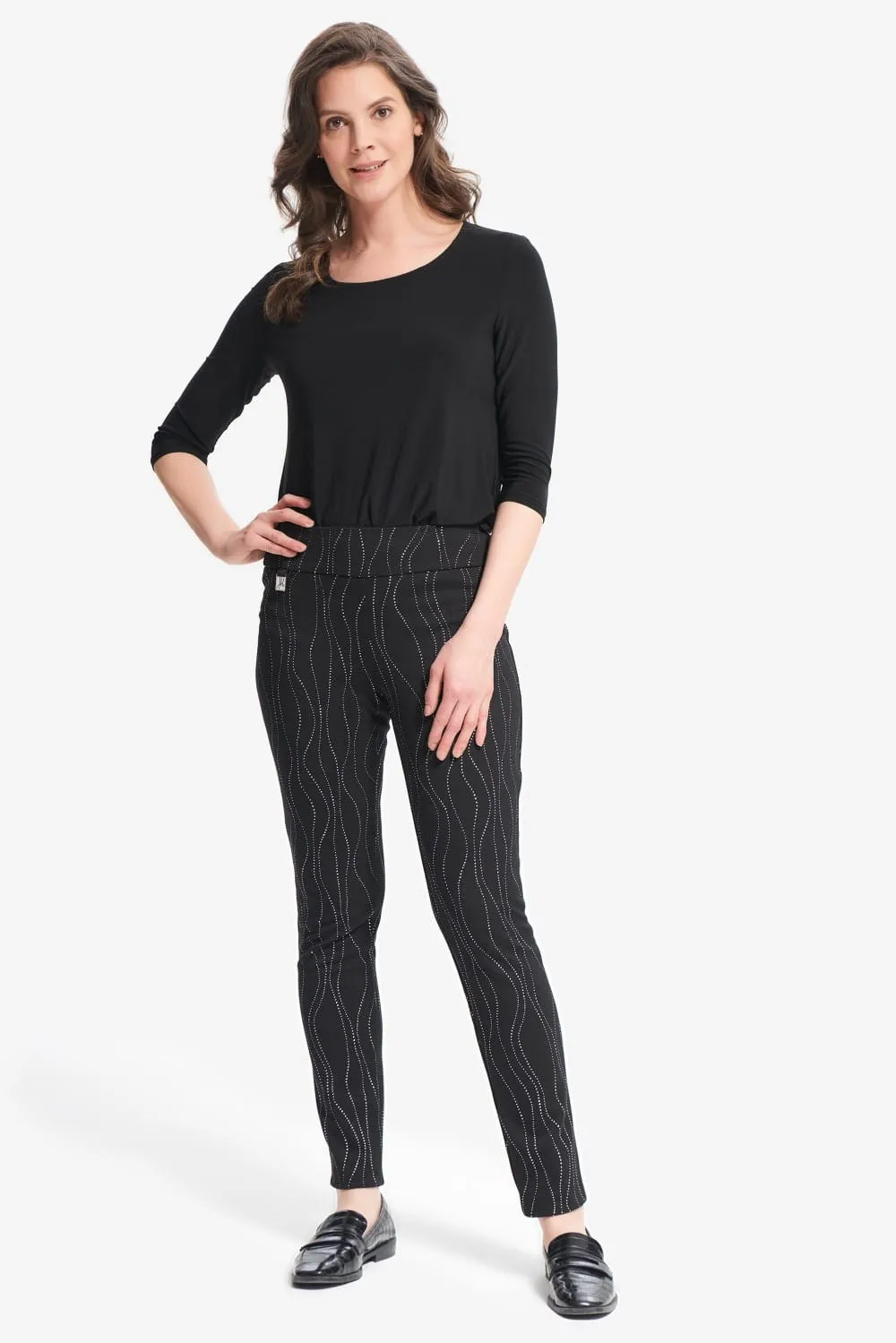 Joseph Ribkoff Pant 214297 Black/Multi*