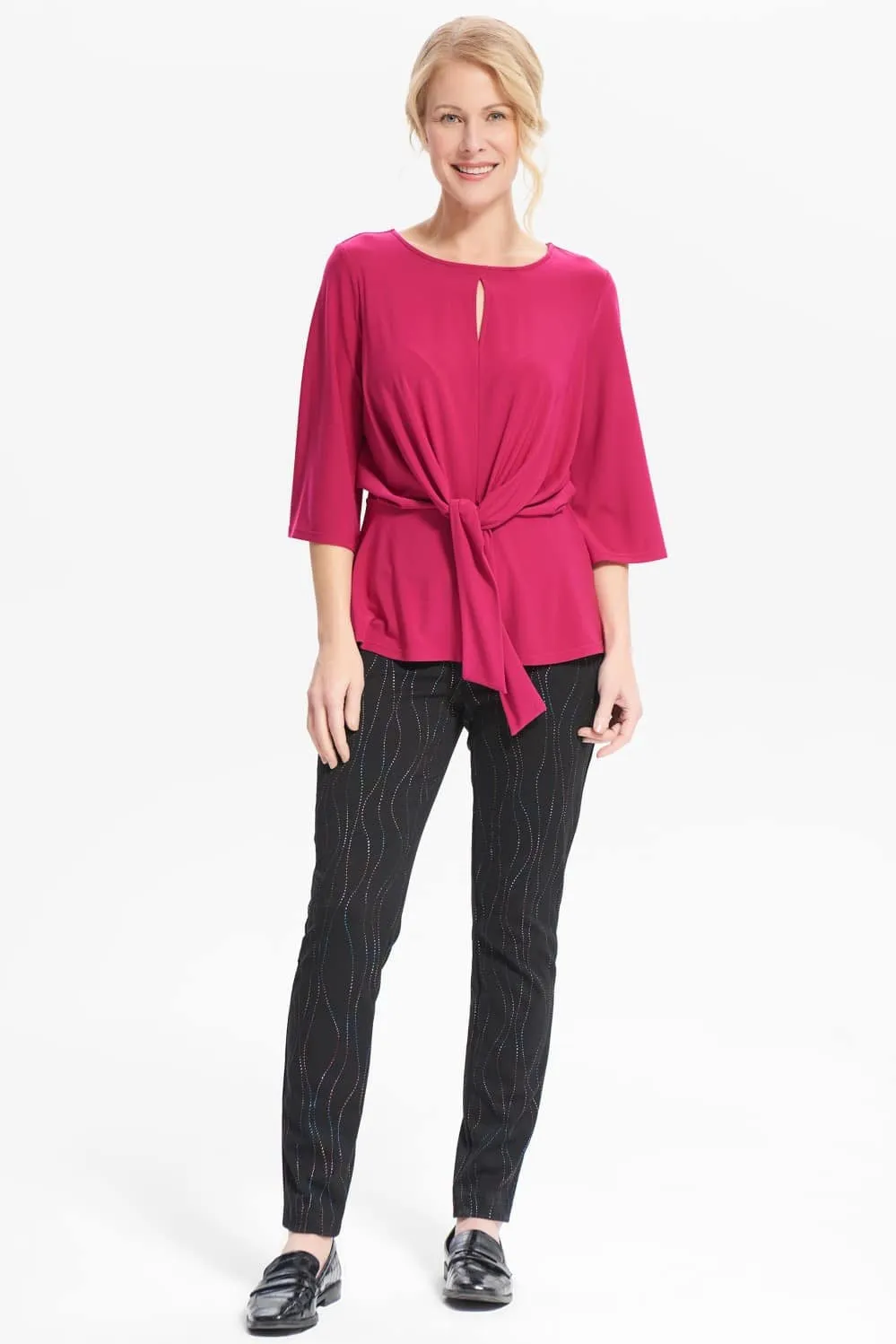Joseph Ribkoff Pant 214297 Black/Multi*