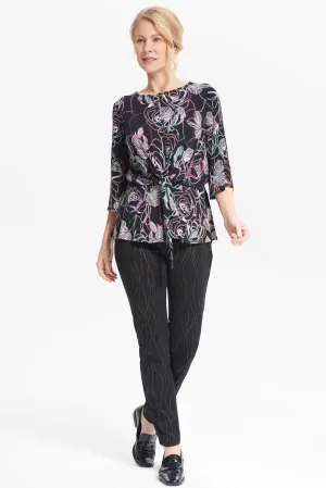 Joseph Ribkoff Pant 214297 Black/Multi*