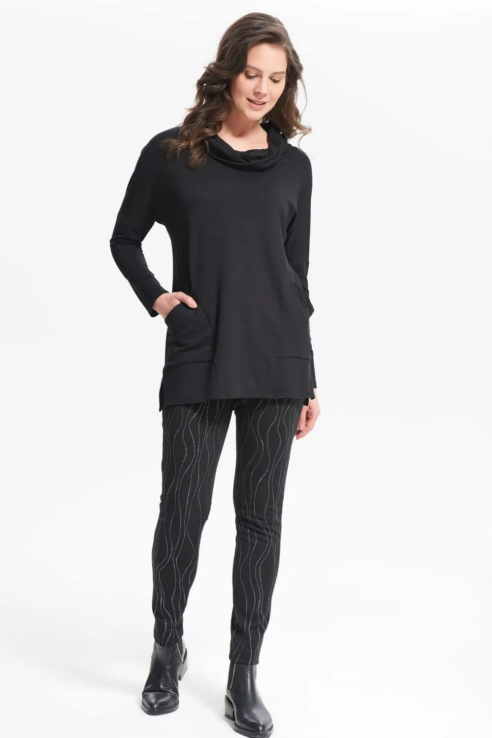 Joseph Ribkoff Pant 214297 Black/Multi*