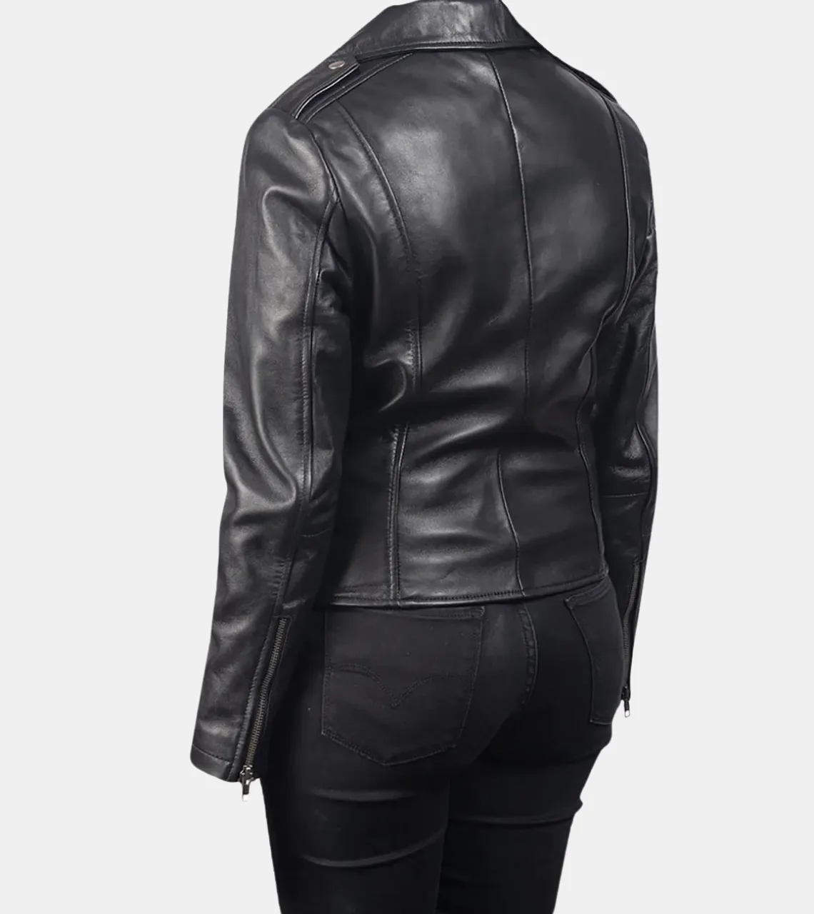 Karliah Women's Black Biker's Leather Jacket