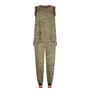 LEEZY Leopard Neon Pink Blk Stripe