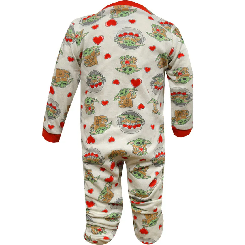 Mandalorian Grogu Baby Lots of Love Infant One Piece Sleeper