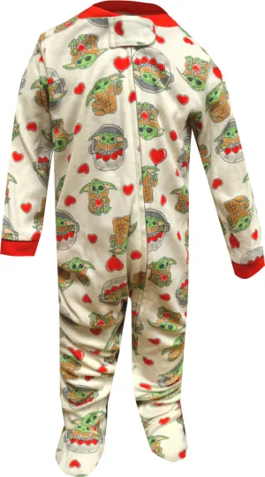 Mandalorian Grogu Baby Lots of Love Infant One Piece Sleeper