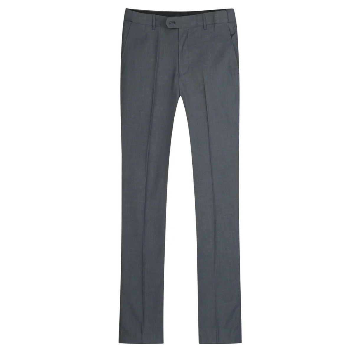 Mens 2-Piece Slim Fit Two Button Grey Suit