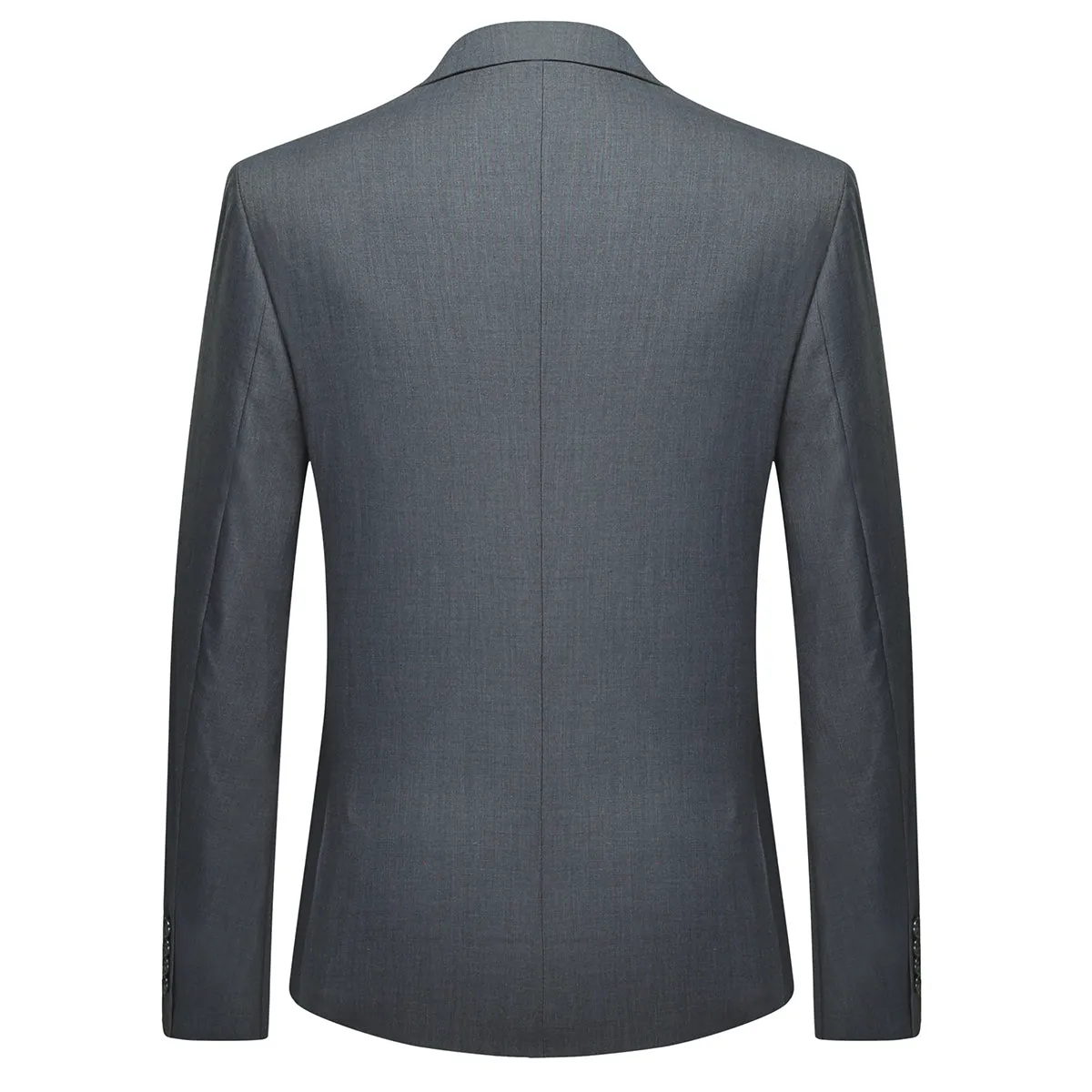Mens 2-Piece Slim Fit Two Button Grey Suit