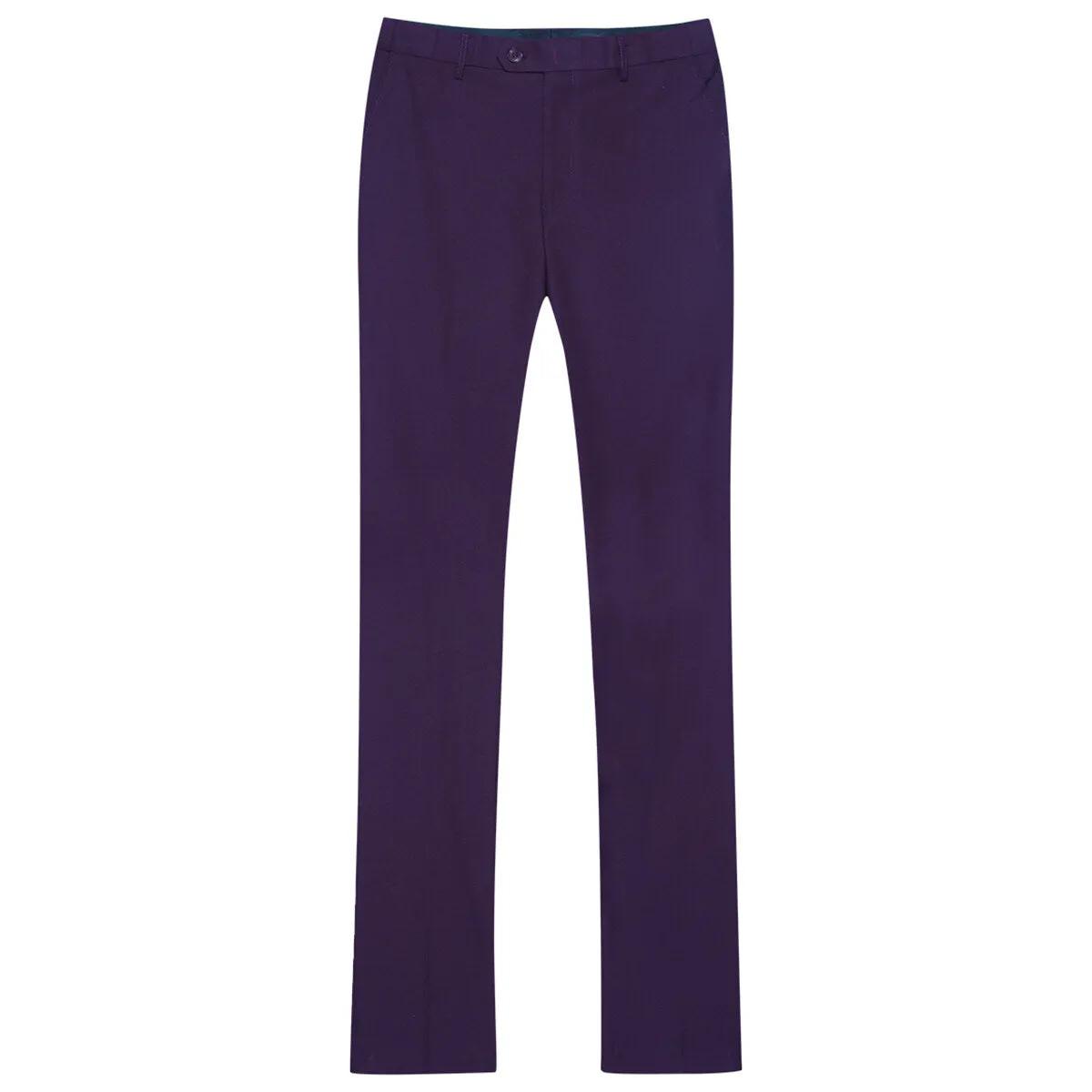 Mens 2-Piece Slim Fit Two Button Purple Suit