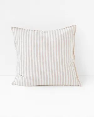 Pillow cover with buttons in Striped in Natural