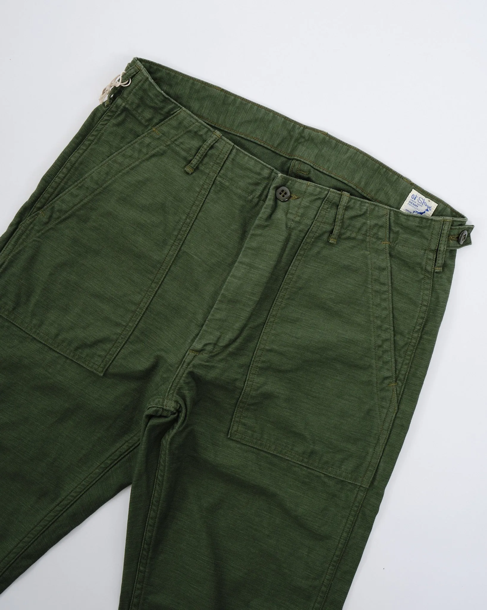 SLIM FIT FATIGUE PANTS GREEN