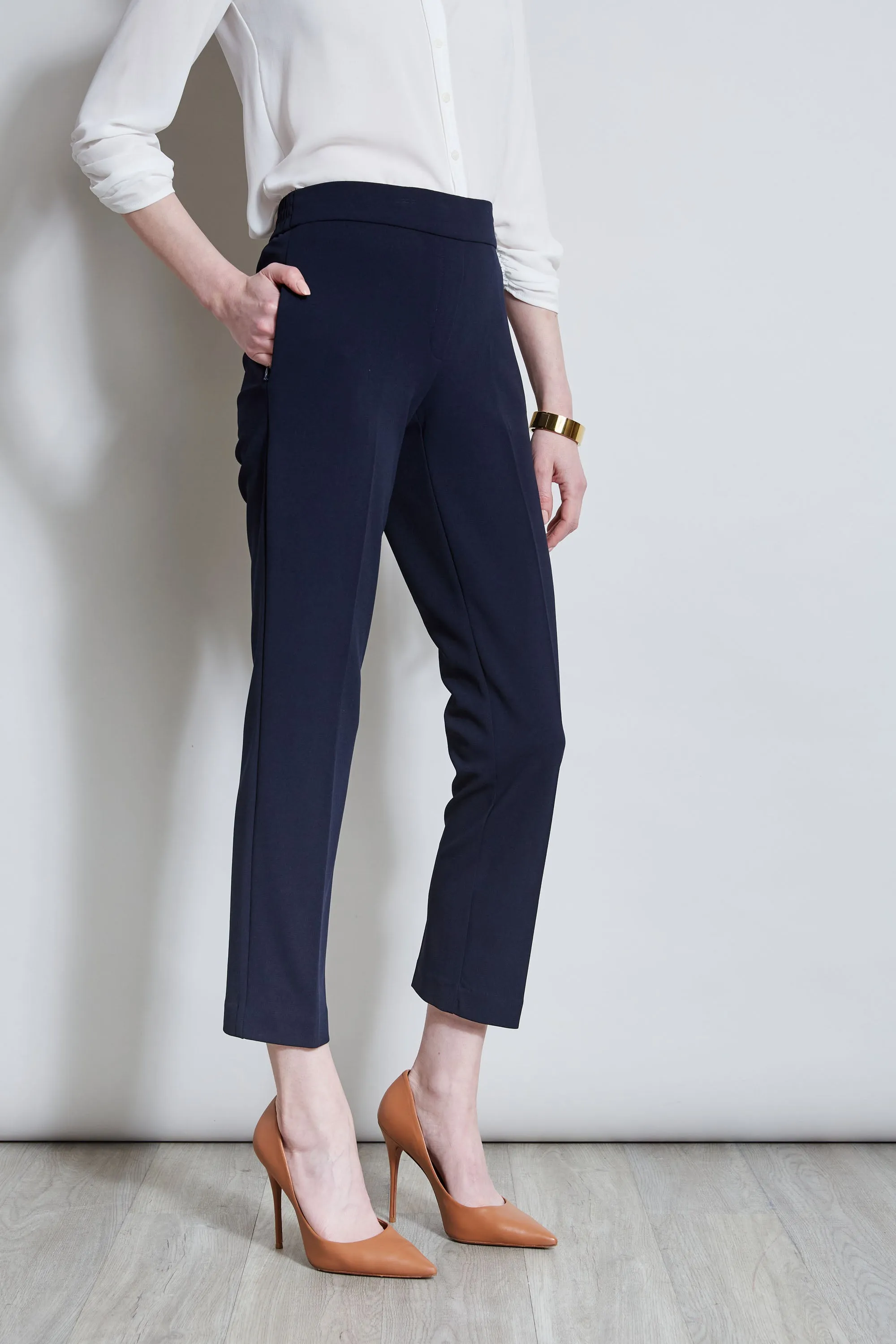 T-Tahari Slim Fit Pull On Pants