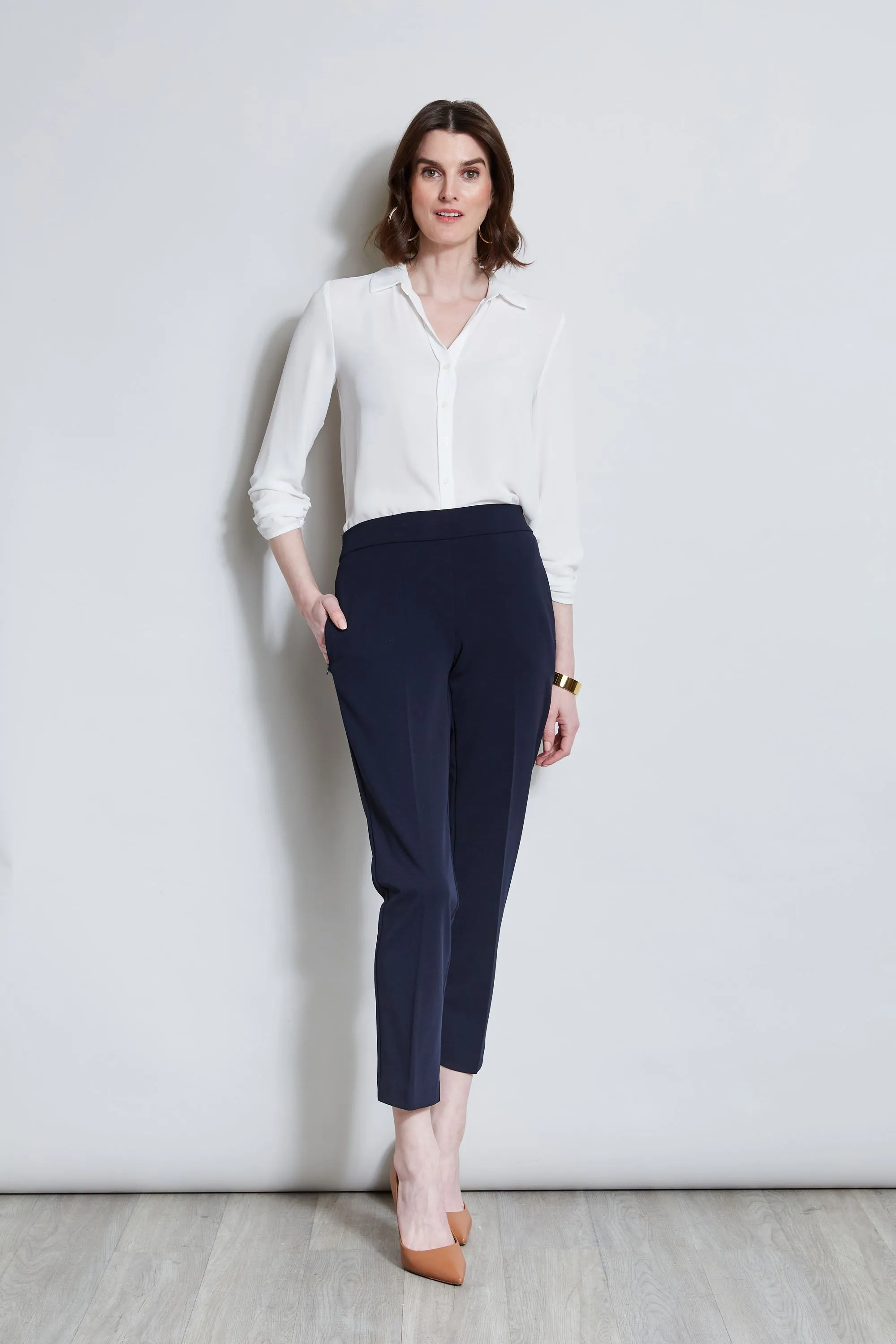 T-Tahari Slim Fit Pull On Pants