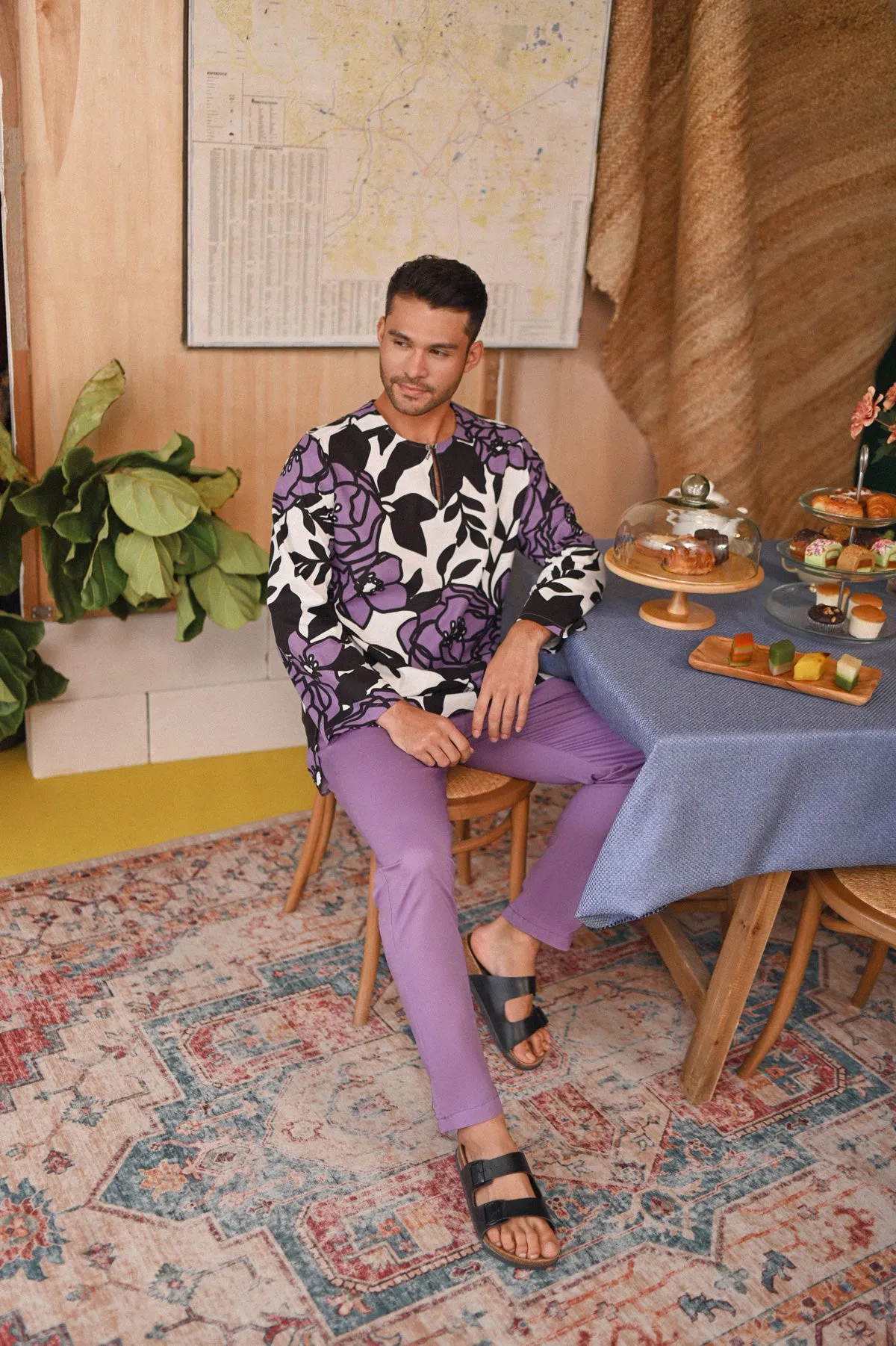 The Perfect Men Slim Fit Pants - Purple