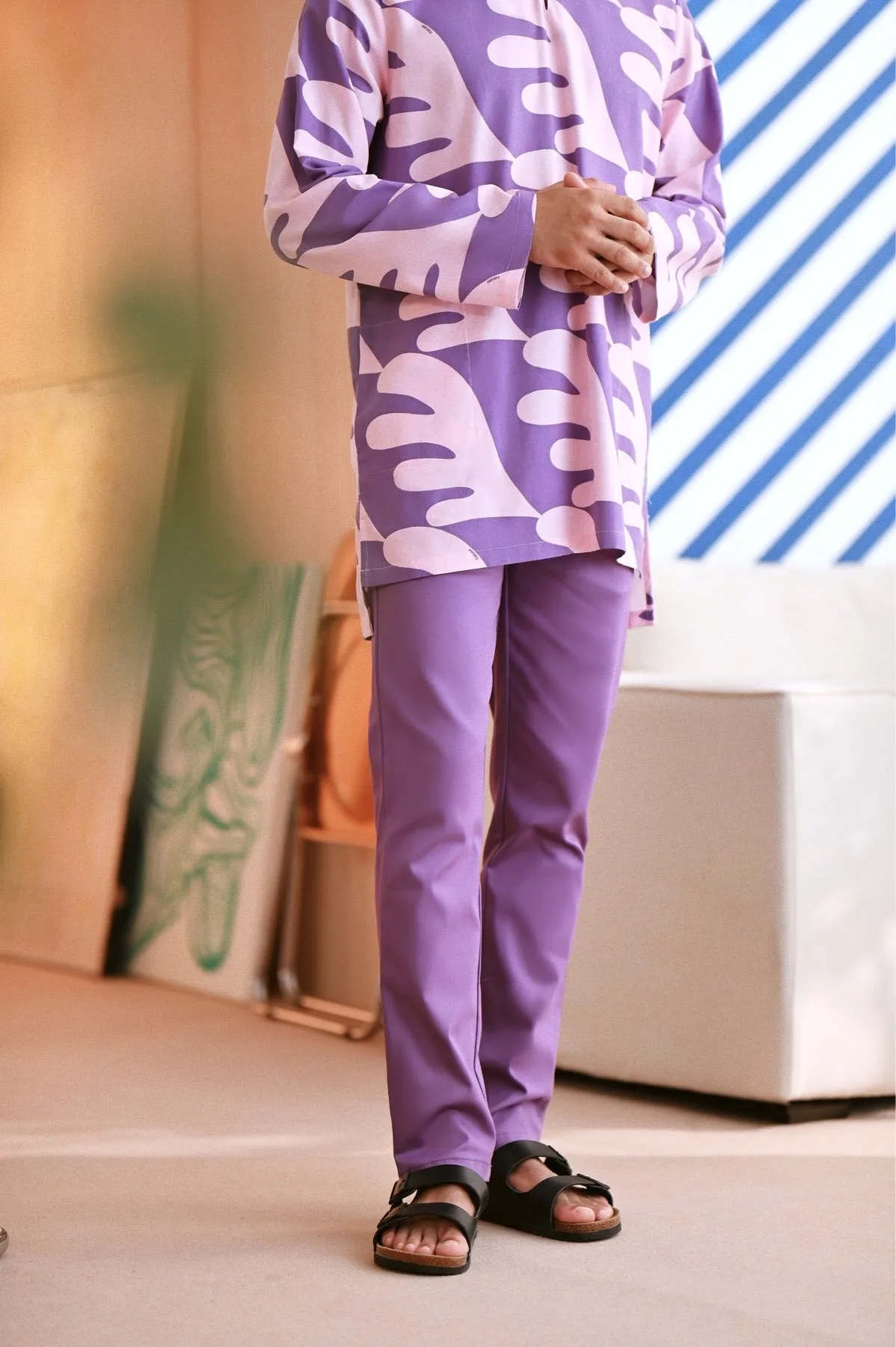 The Perfect Men Slim Fit Pants - Purple
