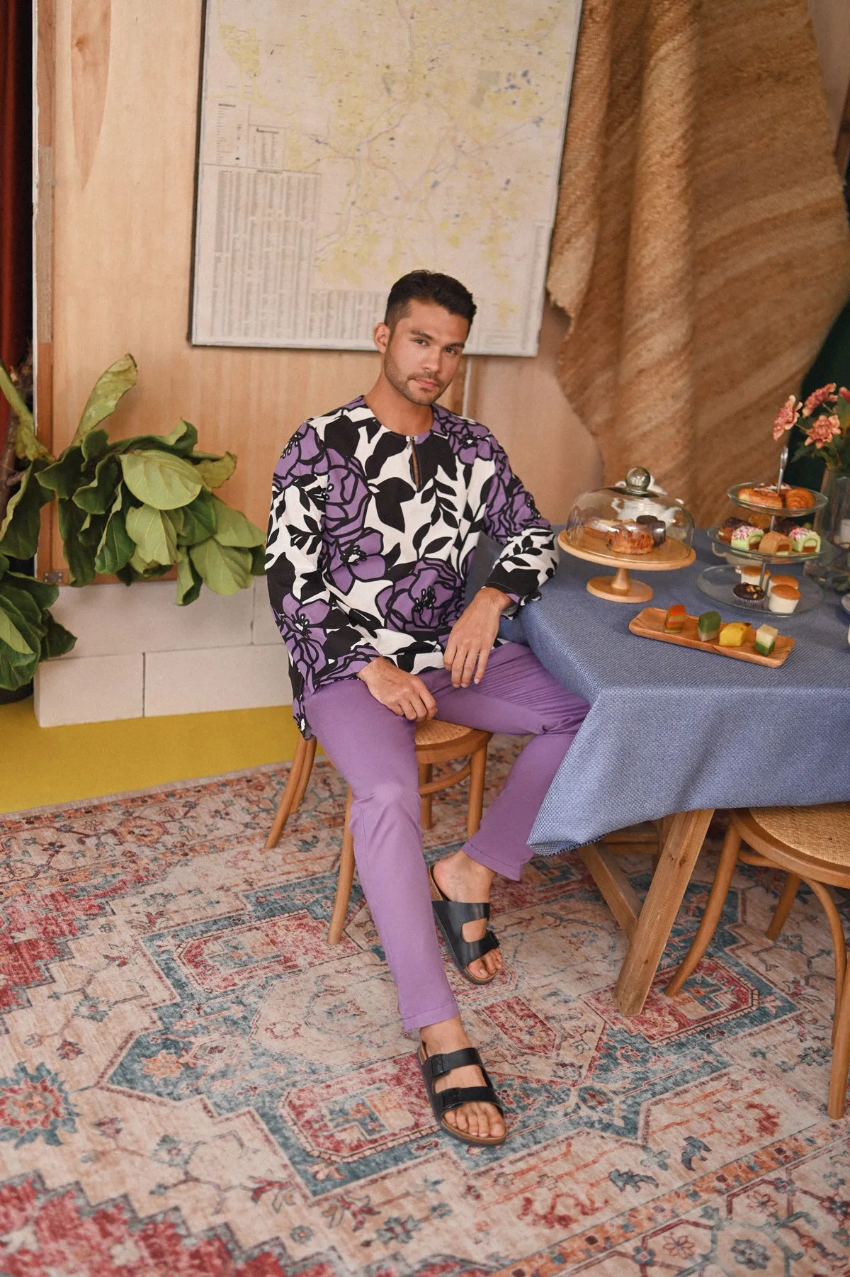 The Perfect Men Slim Fit Pants - Purple